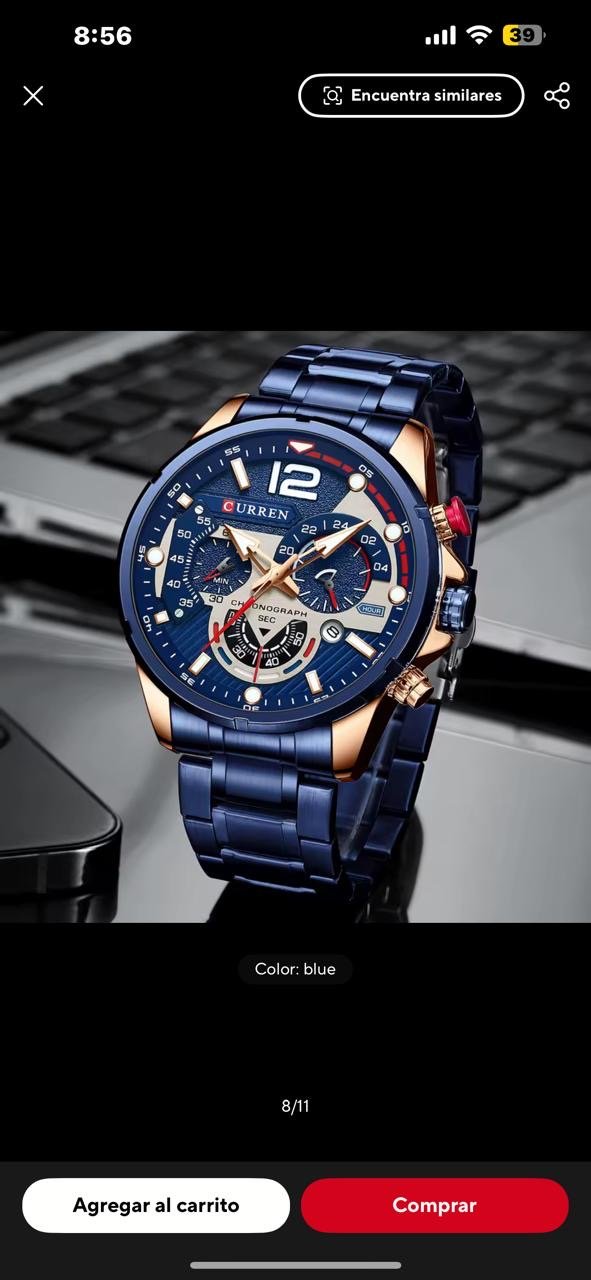 9e858414-585b-45d5-9274-718c519dc7ac RELOJ CURREN // 8395 - Imagen 1